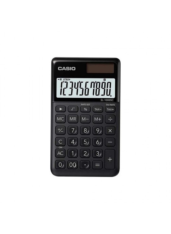 Casio SL-1000SC-BK Cep Tipi 10 Hane Siyah Hesap Makinesi