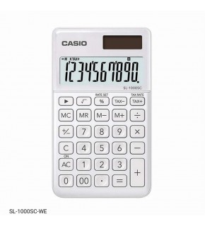 Casio SL-1000SC-WE Cep Tipi 10 Hane Beyaz Hesap Makinesi