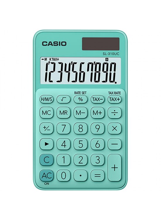 Casio SL-310UC-GN Cep Tipi 10 Hane Yeşil Hesap Makinesi Casio SL-310UC-GN Cep Tipi 10 Hane Yeşil Hesap Makinesi
