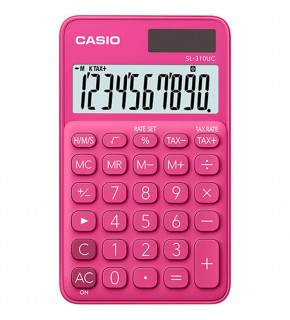Casio SL-310UC-RD Cep Tipi 10 Hane Koyu Pembe Hesap Makinesi