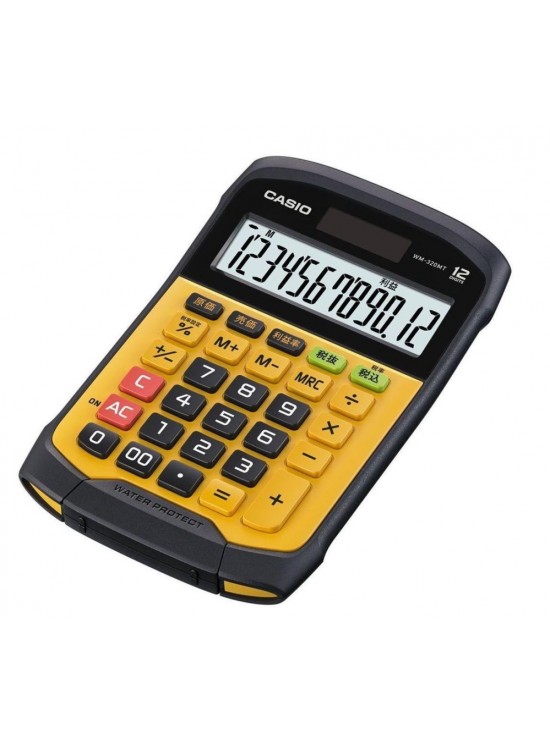 Casio WM-320MT 12 Hane Suya-Toza Dayanıklı Masa Üstü Hesap Makinesi