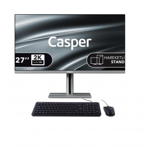 Casper Nirvana A97.1362-BE00X-V-G Gri i7 13620H 16GB RAM 480GB NVME SSD 27" Pivot FreeDOS All In One