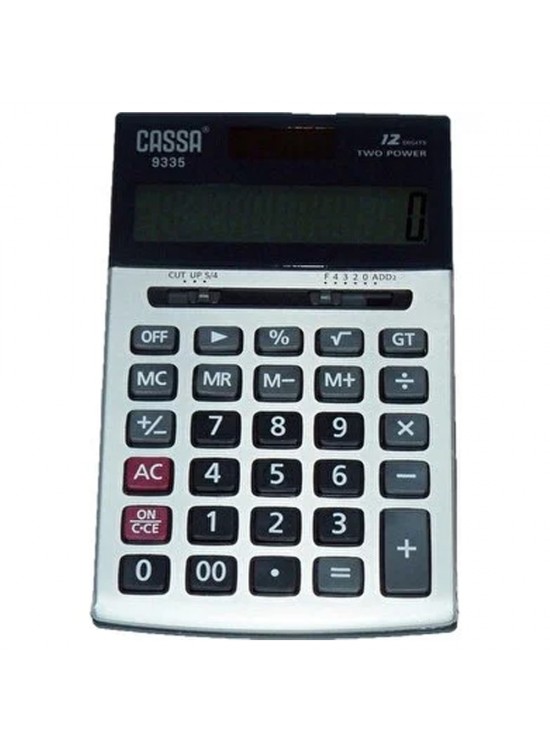 Cassa Hesap Makinesi Elektronik 12 Hane Siyah 9335