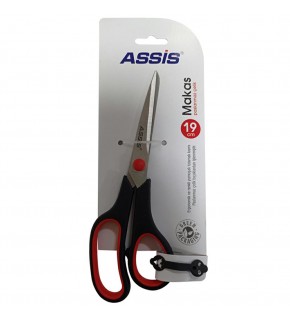 Cassa Makas Inoxy 19 CM (7,5 İnç) Siyah Kırmızı 5410 (1 Adet)