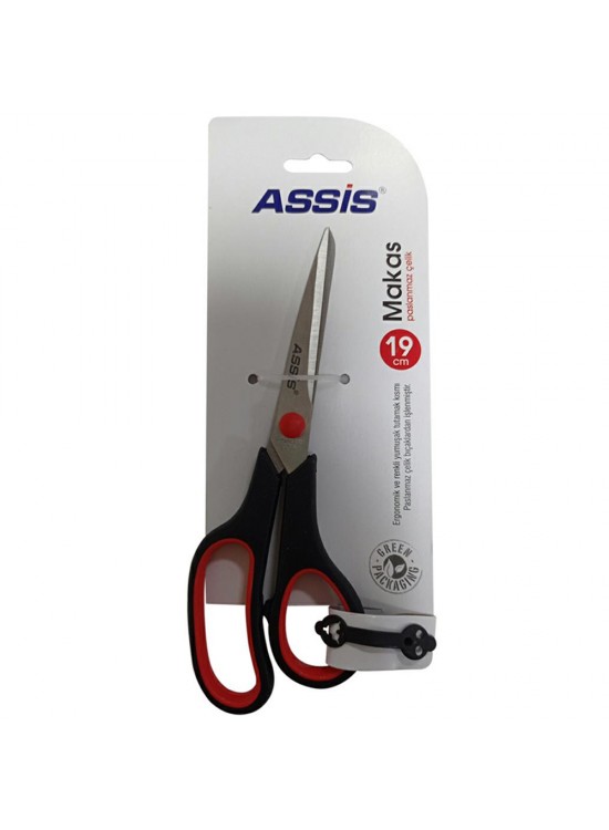 Cassa Makas Inoxy 19 CM (7,5 İnç) Siyah Kırmızı 5410 (1 Adet)