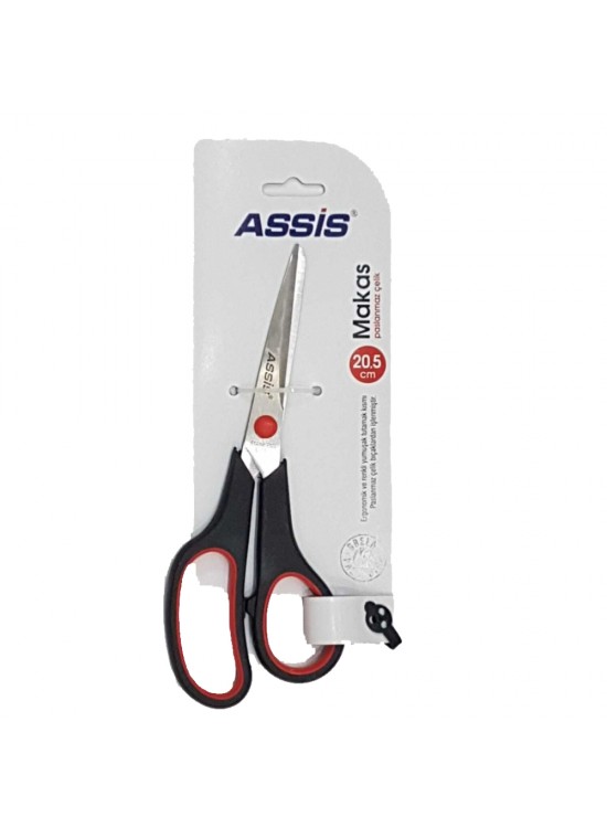 Cassa Makas Inoxy 20.5 CM (8 İnç) Siyah Kırmızı 5380 (1 Adet)