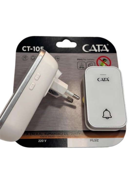 Cata Ct-105 Pilsiz 220v Enerjili Kumandalı Zil (Karışık Renk)