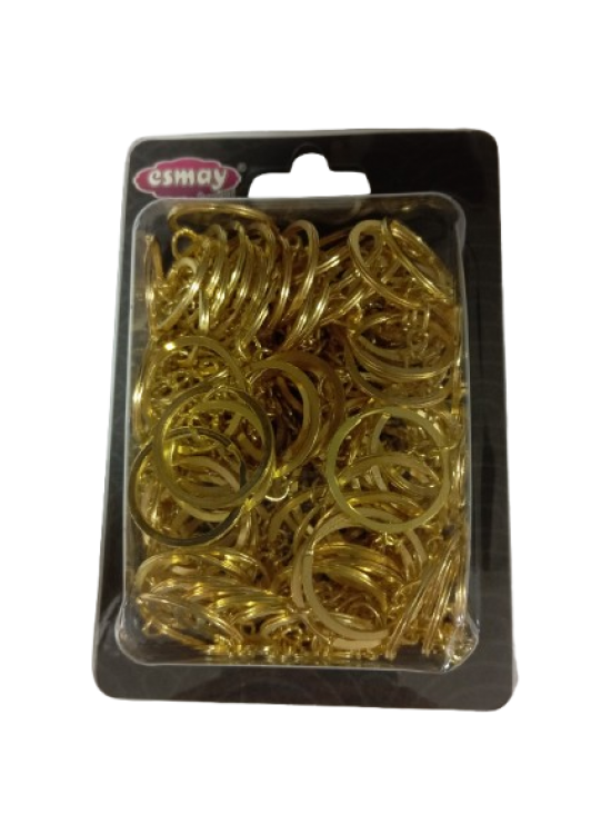 Çelik Anahtarlık Klips Zincirli Altın 25mm 100 Lü