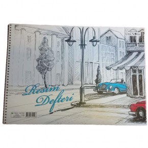 Çınar Resim Defteri Spiralli Karton Kapak 15 YP 24x34 33000 (1 Adet)