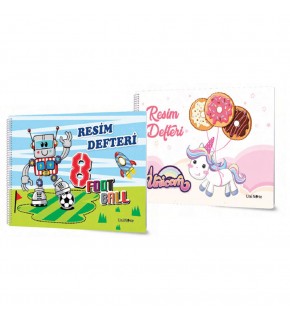 Çınar Resim Defteri Spiralli Plastik Kapak 17x24 25 YP 330008 (1 Adet)