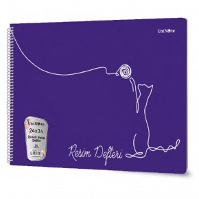 Çınar Resim Defteri Spiralli Plastik Kapak 25 YP 24x34 33006 (1 Adet)