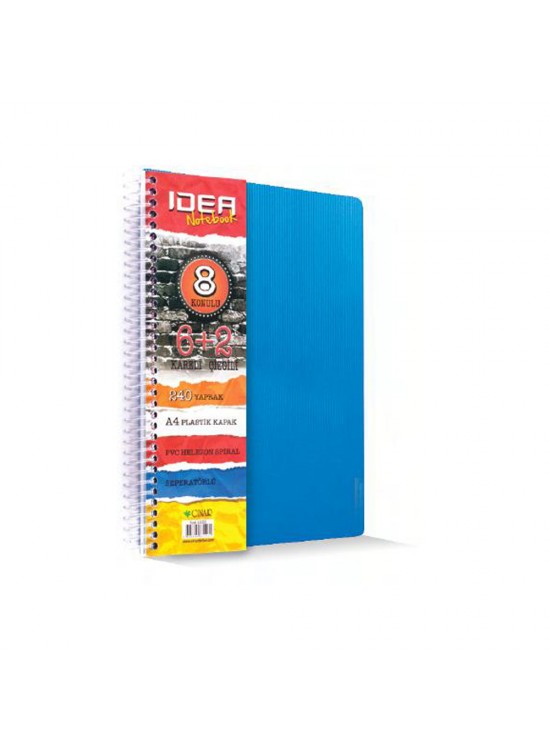 Çınar Spiralli Ayraçlı Defter İdea A5 150 YP 4+1 66001