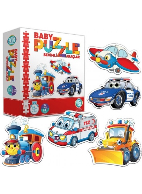 Circle Toys Baby Puzzle Araçlar 24 Parça Ct022