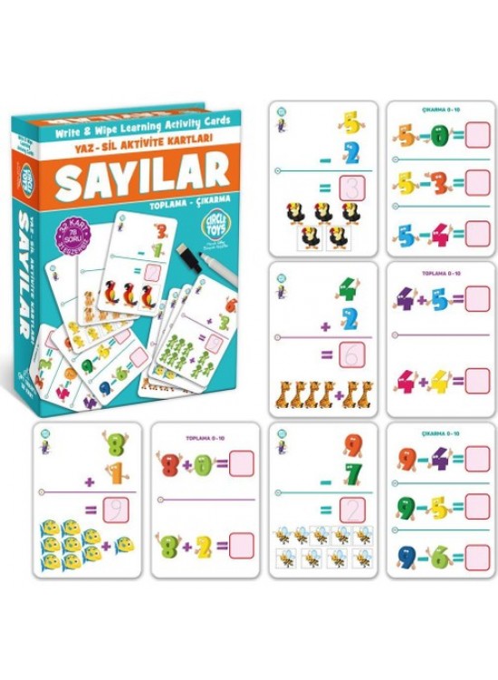 Circle Toys Yaz Sil Sayılar Toplama-Çıkarma Hr014