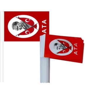 Çıtalı Kağıt Bayrak  Battal Atalı (1 Adet)