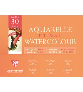 Claırefontaıne Etival Dokulu Cold Press 18x24 CM 300 GR  Uzun Kenarı Yapışkanlı 30 YP