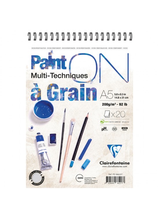 Claırefontaıne Paınt-on A Graın A5 CM Çizim Blok 200 GR 20 YP