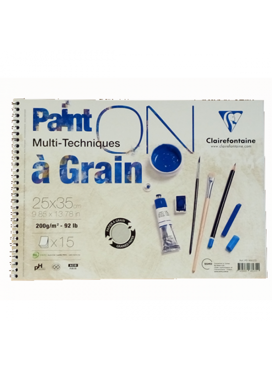 Claırefontaıne Resim Defteri Paınt-On A Graın Çizim Blok 15 YP 25x35 CM 200 GR PD966235