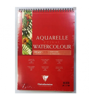 Claırefontaıne Teknik Resim Kağıdı Sulu Boya Etival Classıc Üsten Spiralli A3 300 GR EK93619