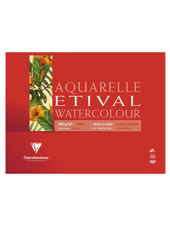 Claırefontaıne Teknik Resim Kağıdı Sulu Boya Etival Classıc Üsten Spiralli A5 300 GR