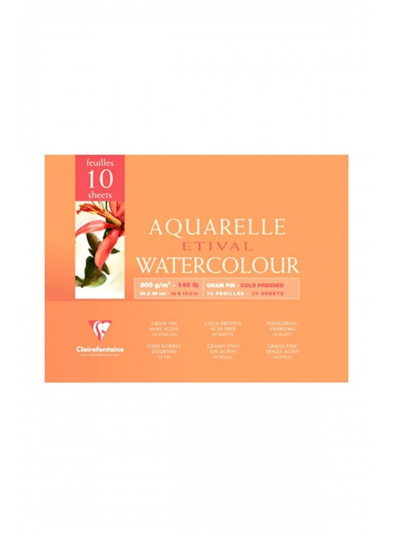 Claırefontaıne Teknik Resim Kağıdı Sulu Boya Etival Dokulu Cold Press Üsten Spiralli 30 YP A4 300 GR EK 96571 Claırefontaıne Teknik Resim Kağıdı Sulu Boya Etival Dokulu Cold Press Üsten Spiralli 30 YP A4 300 GR EK 96571