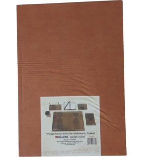 Classifix Sümen Takımı 7 Parça İtalyan Selka Deri Bukalemun Desenli Kahve