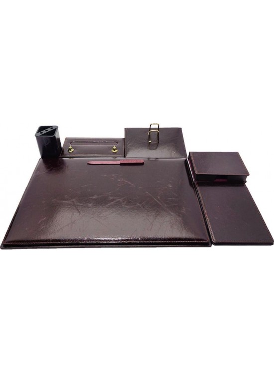 Classifix Sümen Takımı 7 Parça İtalyan Selka Deri Kırımlı Desenli Bordo