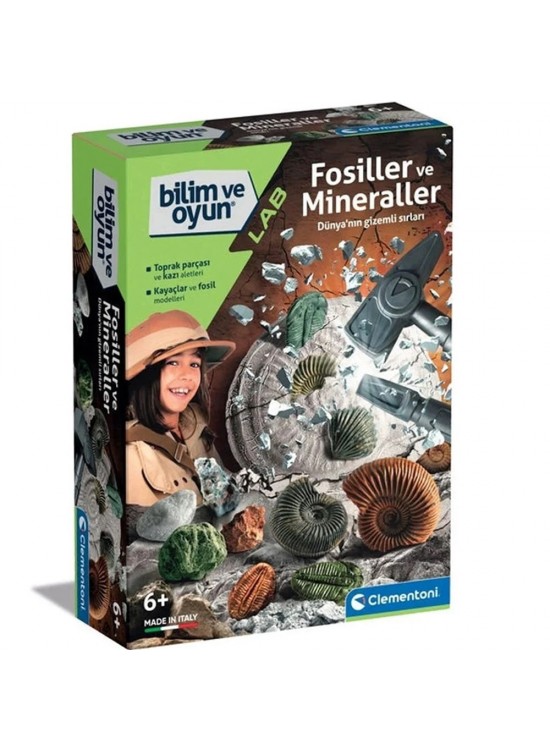 Clementoni Bilim Ve Oyun Fosiller Ve Mineraller Kazı Seti 64336
