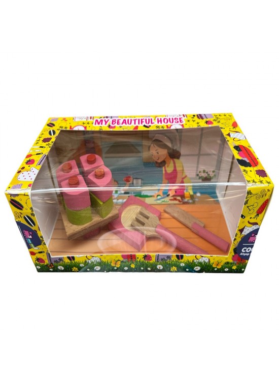 Cocok Ahşap Minyatür Ocak Seti