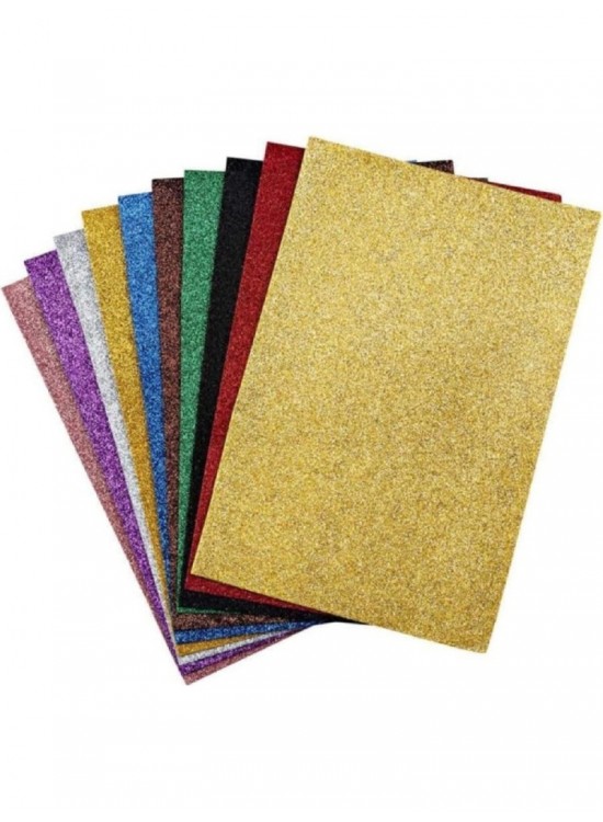 Colorbank Eva A4 Yapışkanlı Simli 10 Lu Ce-004