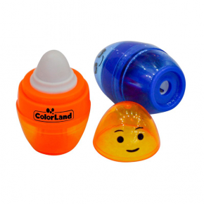 Colorland Kalemtıraş Silgili Sevimli Yüzler COLOR-SLK04 (1 Adet)