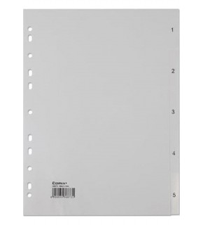 Comix Seperatör 1-5 Rakamlı Plastik A4 Ix905