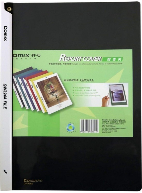 Comix Sıkıştırmalı Dosya Sırttan Klips Karışık Renk QW324A