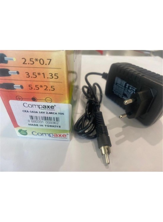 Compaxe CKA-162a 32w 16v 2.5 Rca Tos Adaptör Compaxe CKA-162a 32w 16v 2.5 Rca Tos Adaptör