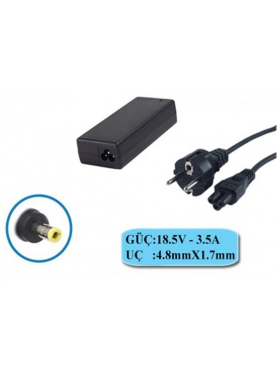 Compaxe CLH-306 Hp 65W 18.5V 3.5A 4.8-1.7 Notebook Adaptörü Compaxe CLH-306 Hp 65W 18.5V 3.5A 4.8-1.7 Notebook Adaptörü