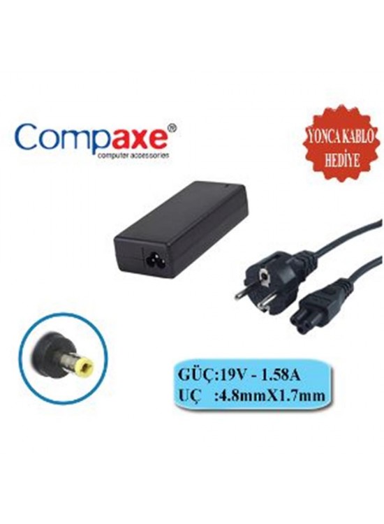 Compaxe CNH-158 Hp 30w 19v 1.58a 4.8 1.7 Notebook Adaptörü Compaxe CNH-158 Hp 30w 19v 1.58a 4.8 1.7 Notebook Adaptörü