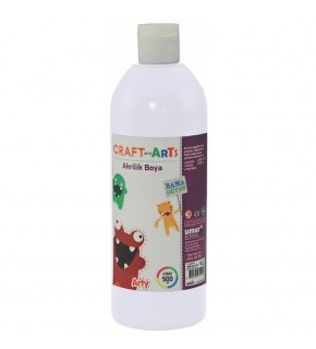 Craft And Arts Akrilik Boya 500 ML Beyaz U1560-BE