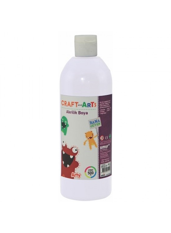Craft And Arts Akrilik Boya 500 ML Beyaz U1560-BE