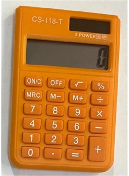 CSL CS-118-T Turuncu 8 Hane Cep Tipi Hesap Makinesi