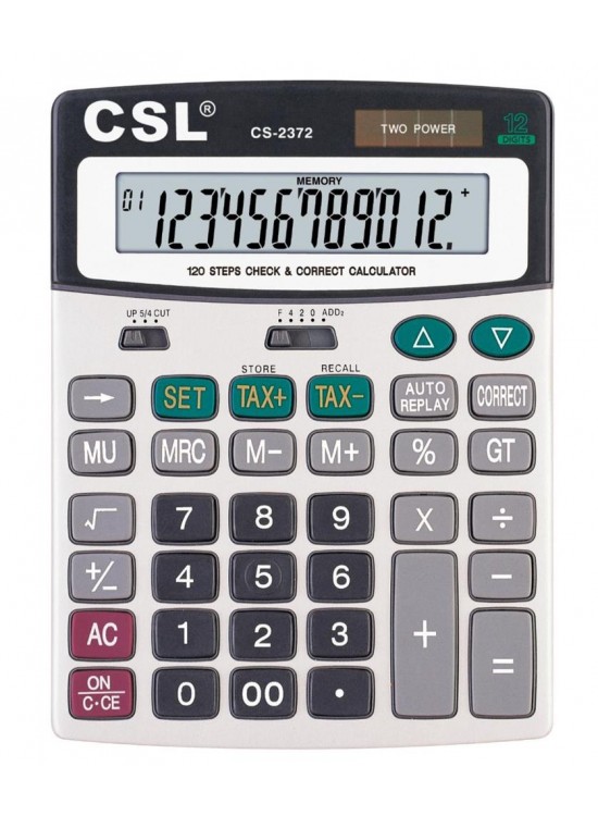 CSL CS-2372 12 Hane Masa Tipi İşlem Kontrollü Hesap Makinesi CSL CS-2372 12 Hane Masa Tipi İşlem Kontrollü Hesap Makinesi