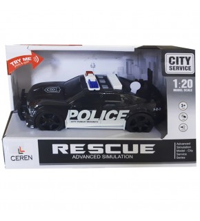 Ctoy Işıklı Ve Sesli Sürtmeli Polis Arabası 1:20