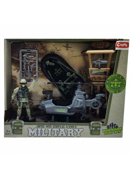 Ctoy Oyuncak Helikopterli Asker Seti CTOY-F14-1A