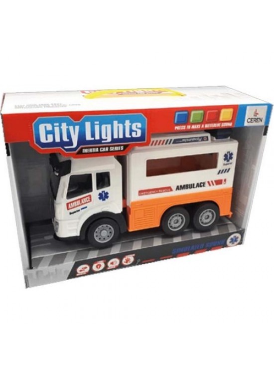 Ctoy Oyuncak Işıklı Ve Sesli Ambulans Kamyon 89-207B Ctoy Oyuncak Işıklı Ve Sesli Ambulans Kamyon 89-207B