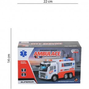 Ctoy Oyuncak Işıklı Ve Sesli Dönen Ambulans Kamyon 89-303A