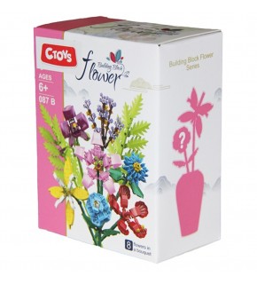 Ctoy Oyuncak Mini Blok Flower 8 Li Stant CTOY-087B