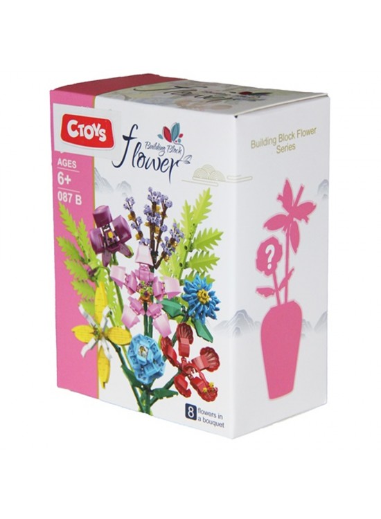 Ctoy Oyuncak Mini Blok Flower 8 Li Stant CTOY-087B
