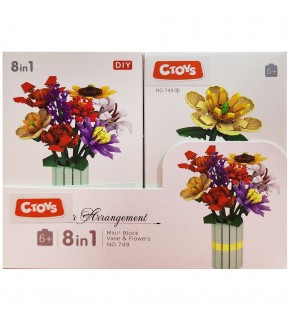 Ctoy Oyuncak Mini Blok Flower CTOY-749 (1 Adet Asorti)