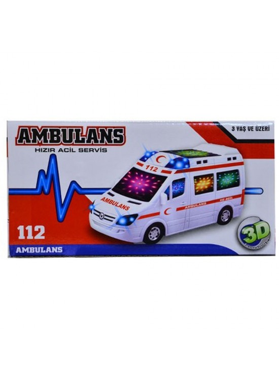 Ctoy Oyuncak Pilli Sesli Ve Işıklı 3d Ambulans