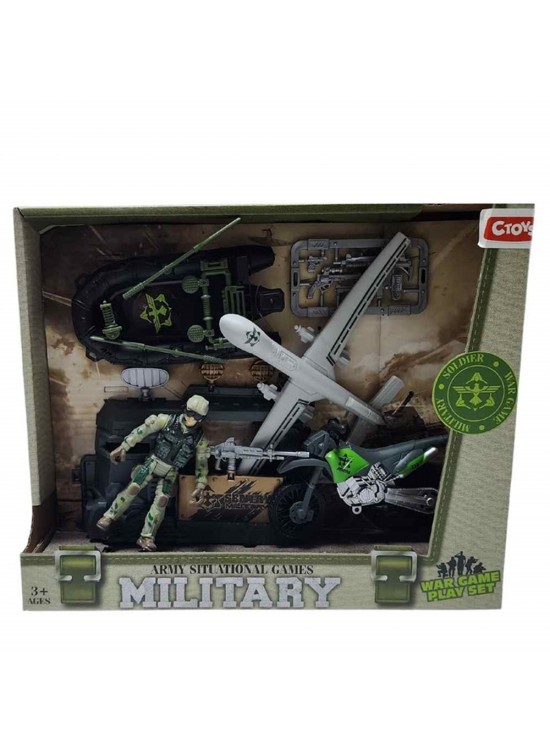 Ctoy Oyuncak Uçaklı Asker Seti CTOY-F14-2A