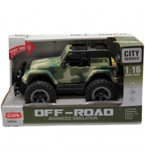 Ctoy Sesli Ve Pilli Askeri Jeep 1:16